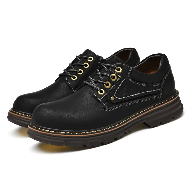 Rugged Leather Work Shoes