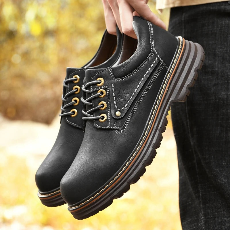 Rugged Leather Work Shoes