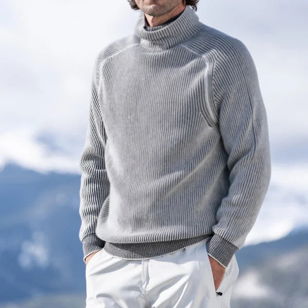 Cozy Chunky Knit Turtleneck Sweater for Men