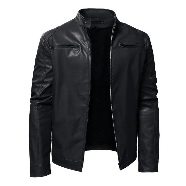 Minimalist Faux Leather Jacket