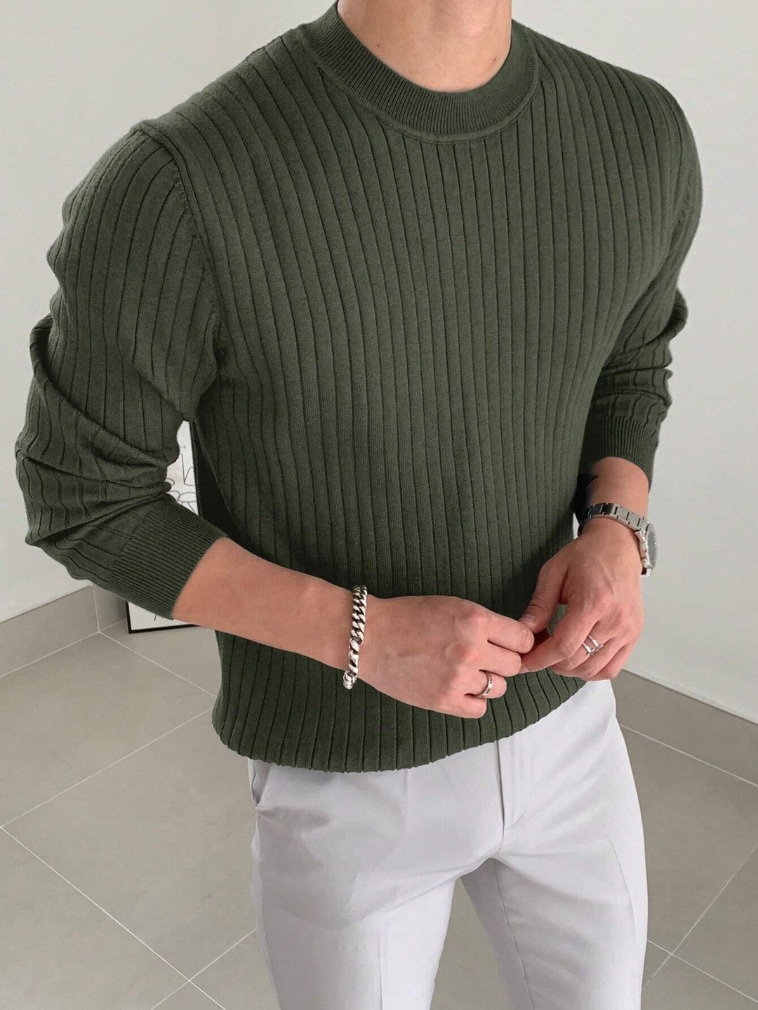 Men's Cozy Soft Knit Casual Sweater Pullover