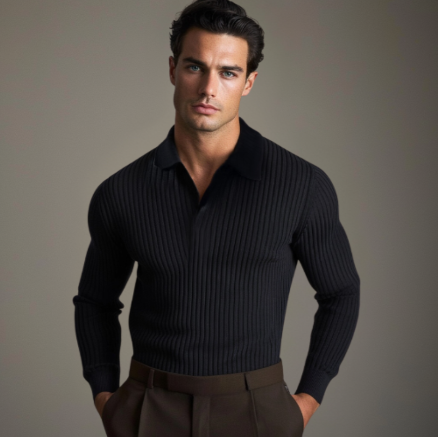 Elegant Open Collar Shirt