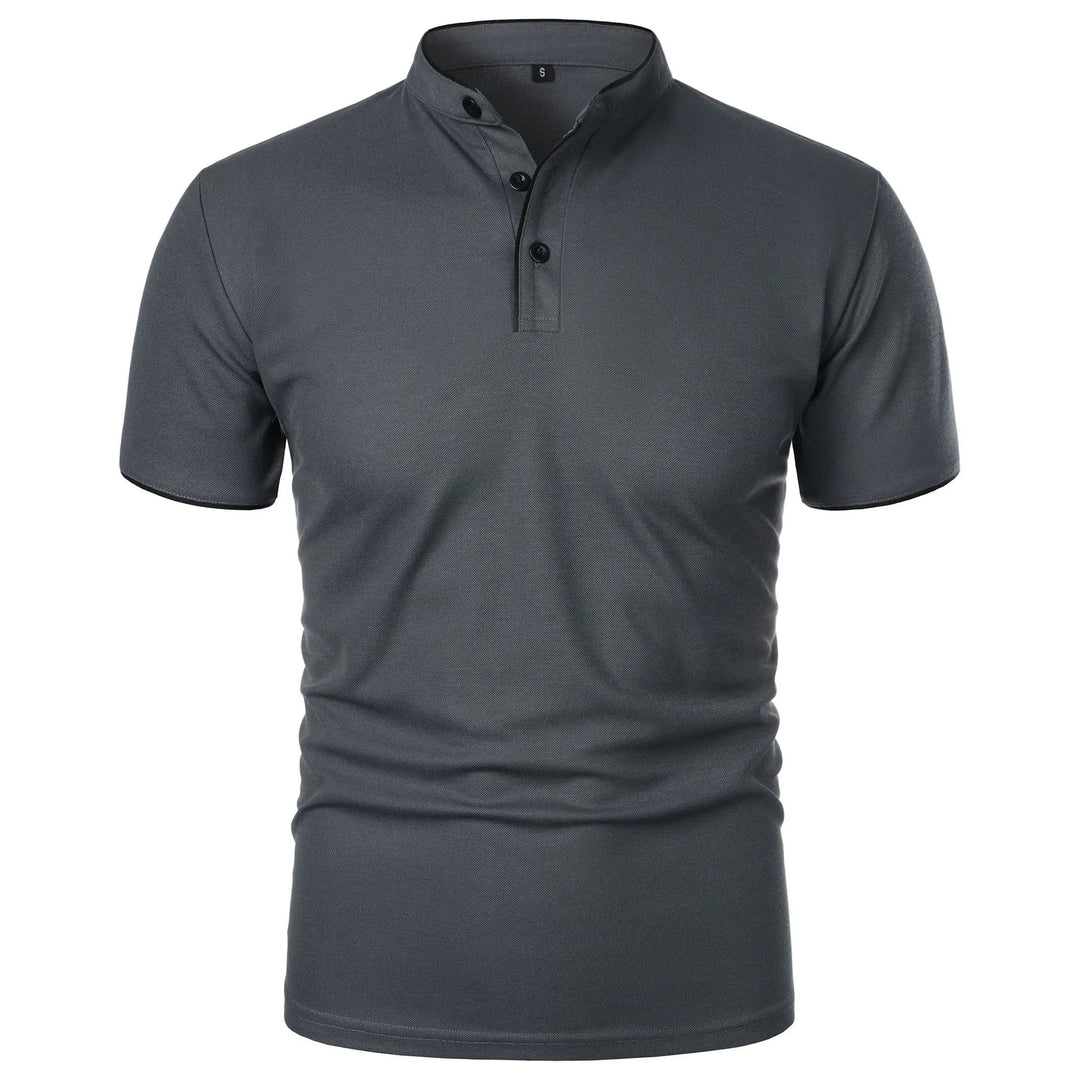 Modern Mandarin Collar Polo Shirt