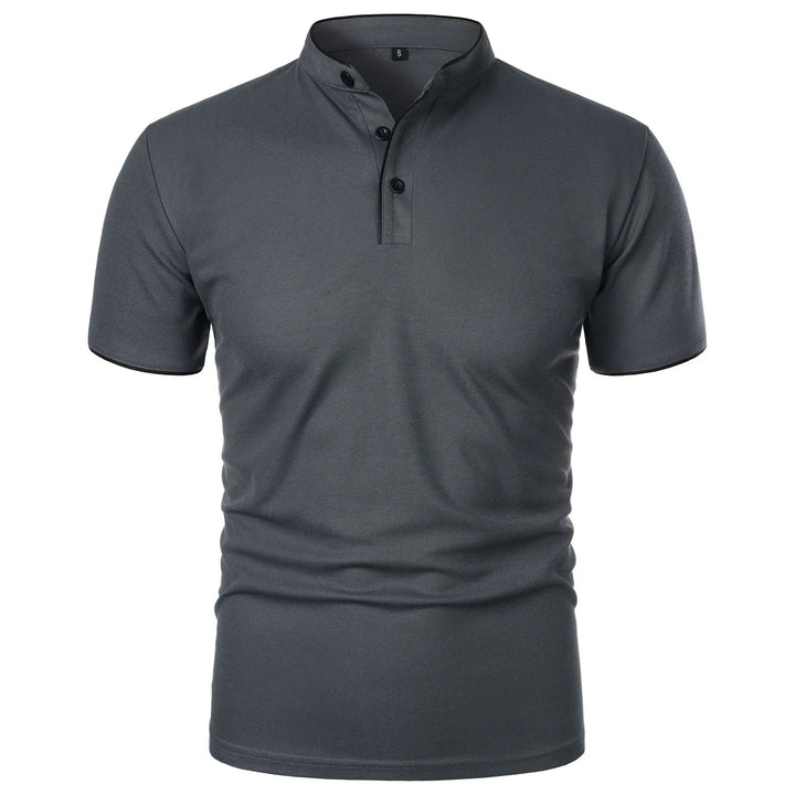 Modern Mandarin Collar Polo Shirt