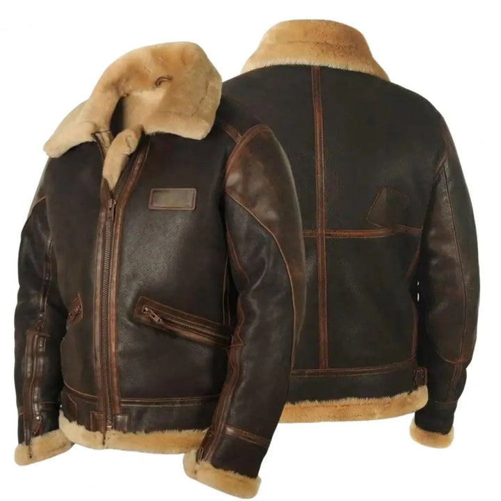 Aviator Shearling Leather Jacket