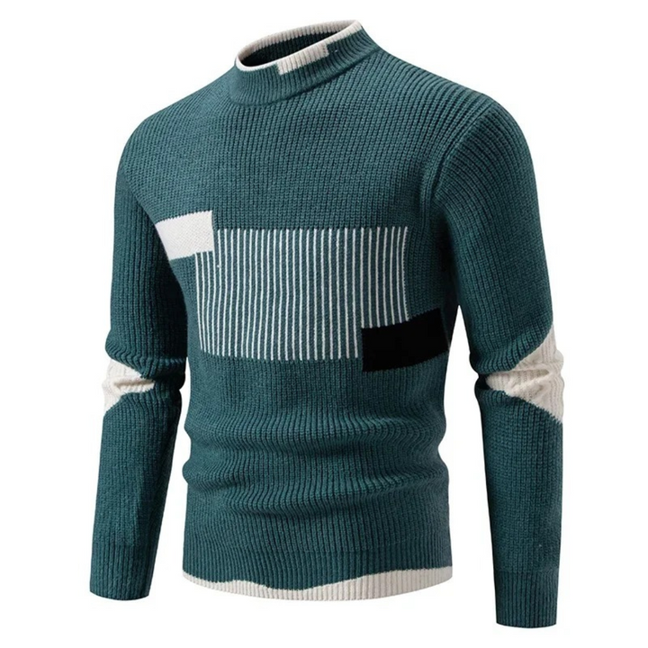 Men's Modern Knitted Sweater with Elegant Pattern