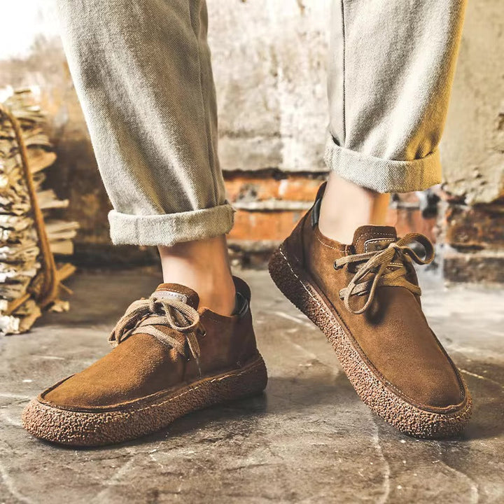 Men's Suede Lace-Up Casual Shoes