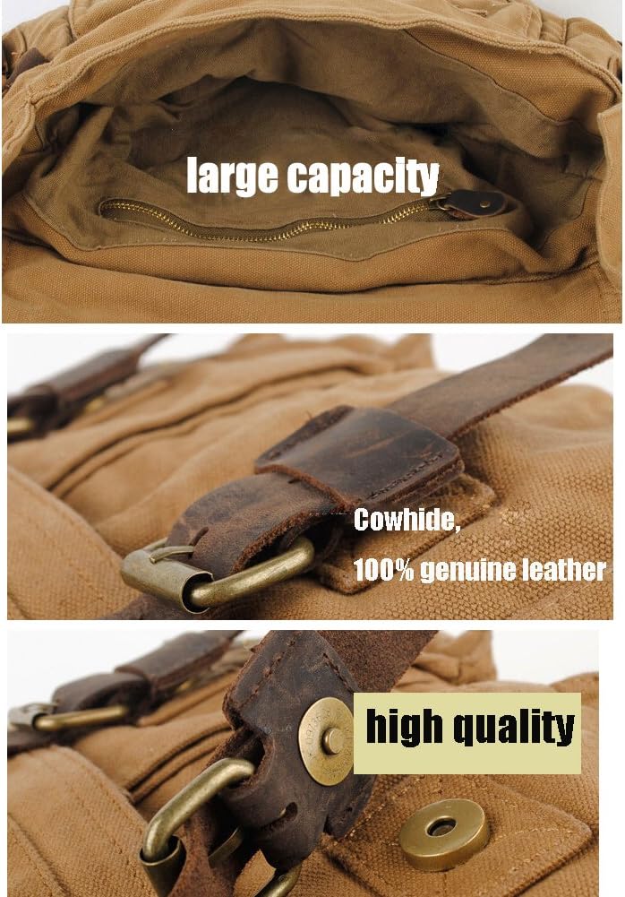 Vintage Leather Messenger Bag