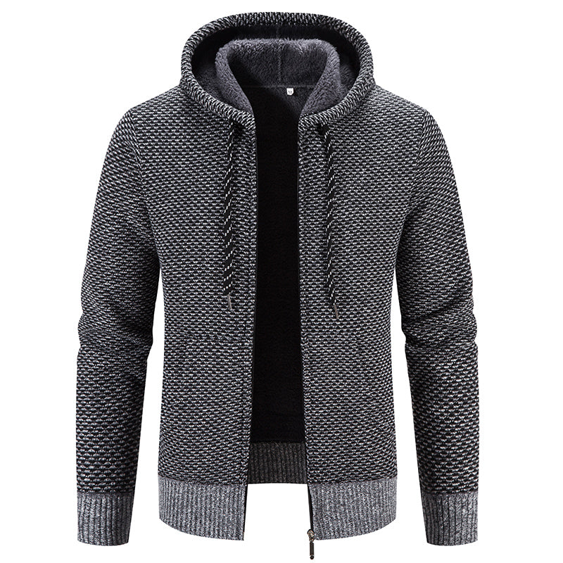 Cozy Knit Hooded Jacket