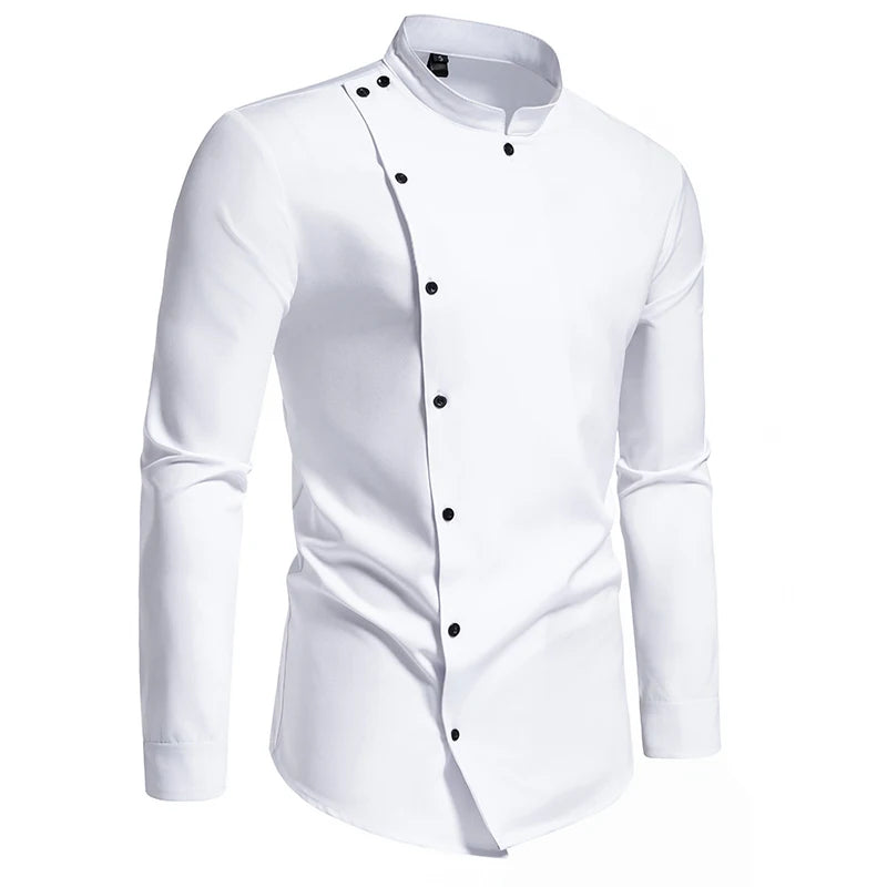 Modern Asymmetric Button-Up Shirt