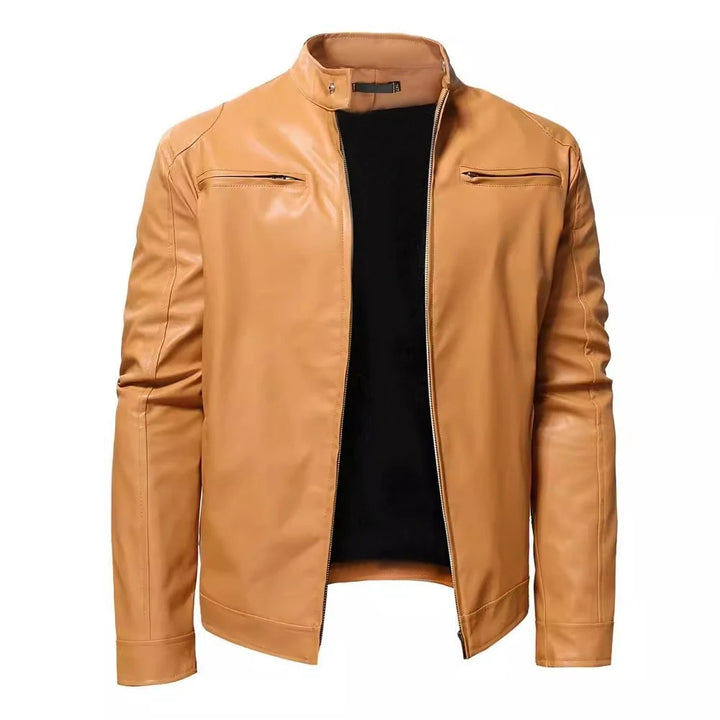 Minimalist Faux Leather Jacket