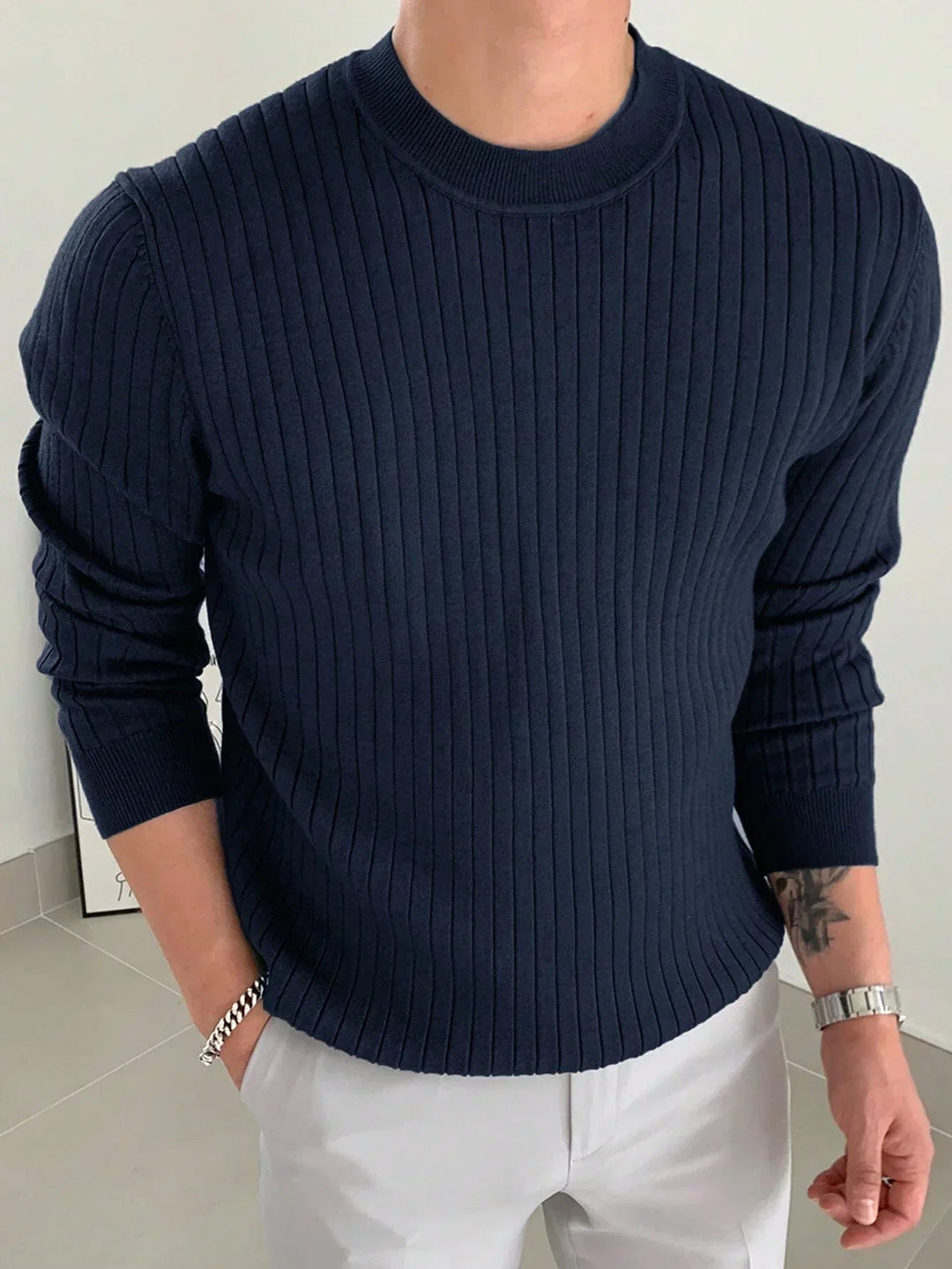 Men's Cozy Soft Knit Casual Sweater Pullover