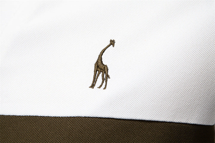 Men's Short-Sleeve Embroidered Stripe Polo Shirt