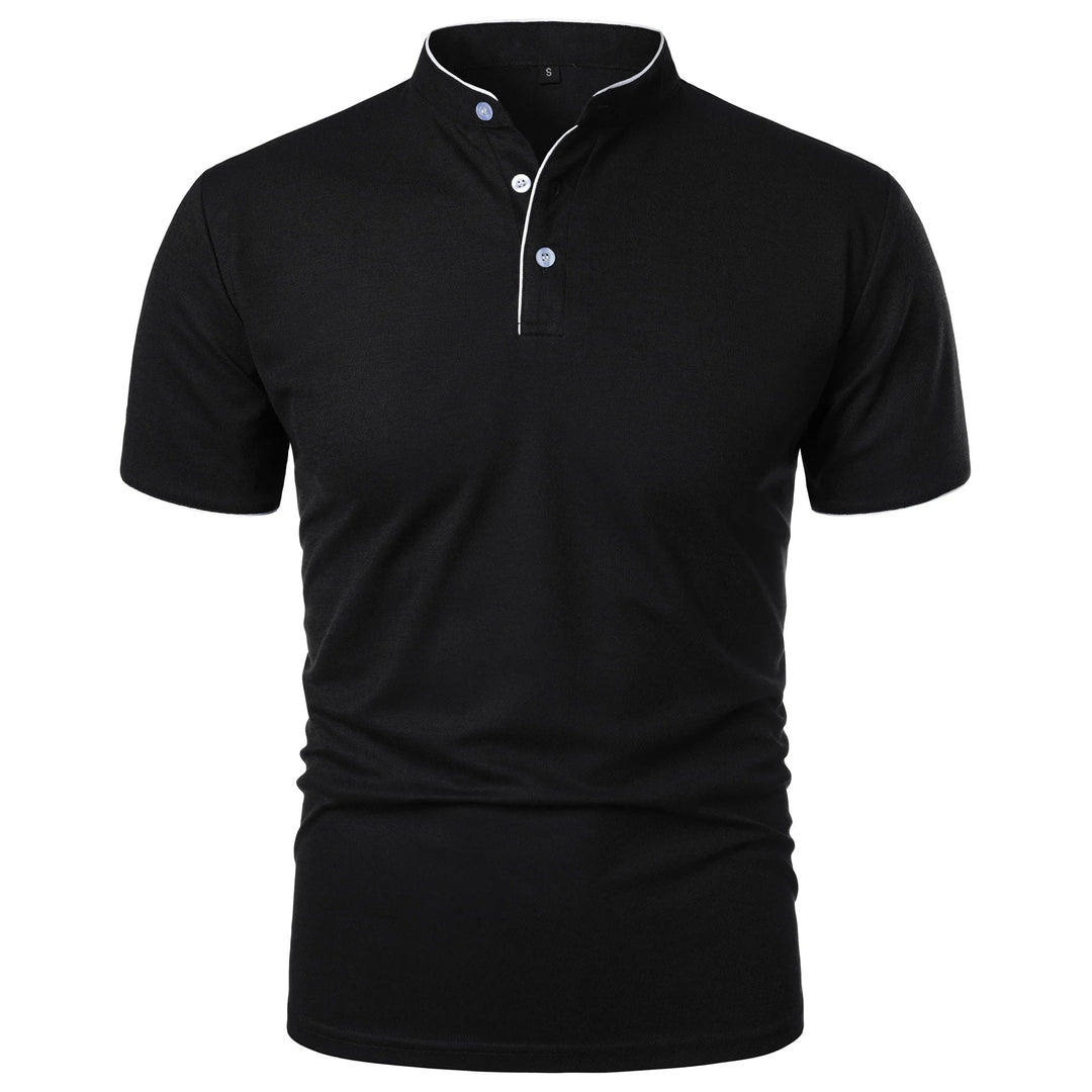 Modern Mandarin Collar Polo Shirt