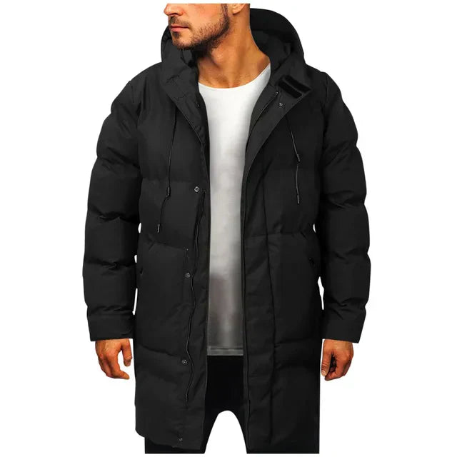 Men’s Long Parka Jacket Stylish Winter Coat
