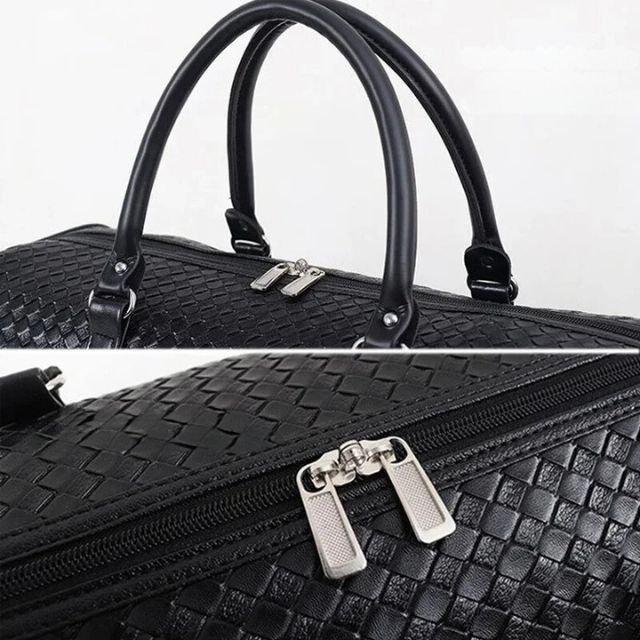 Padded Vegan Leather Duffel Bag