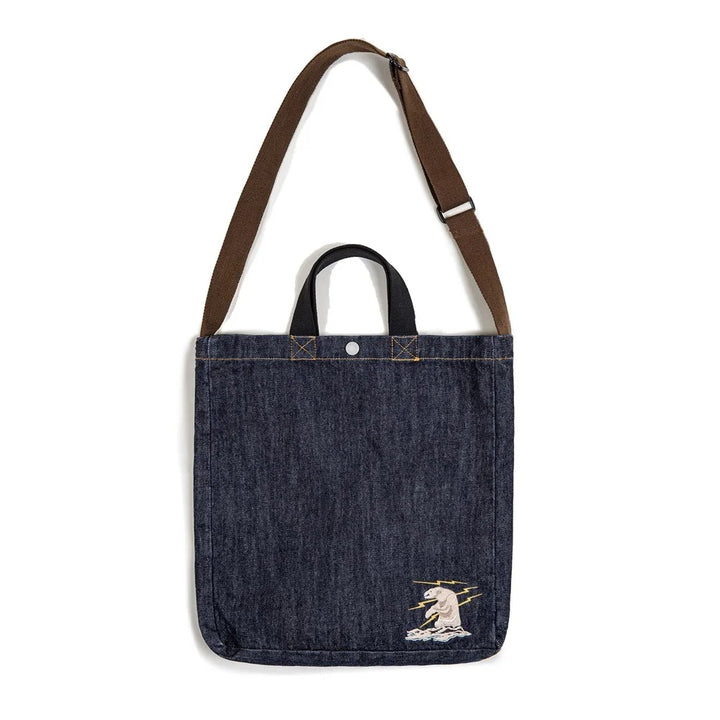 Vintage Denim Shoulder Tote