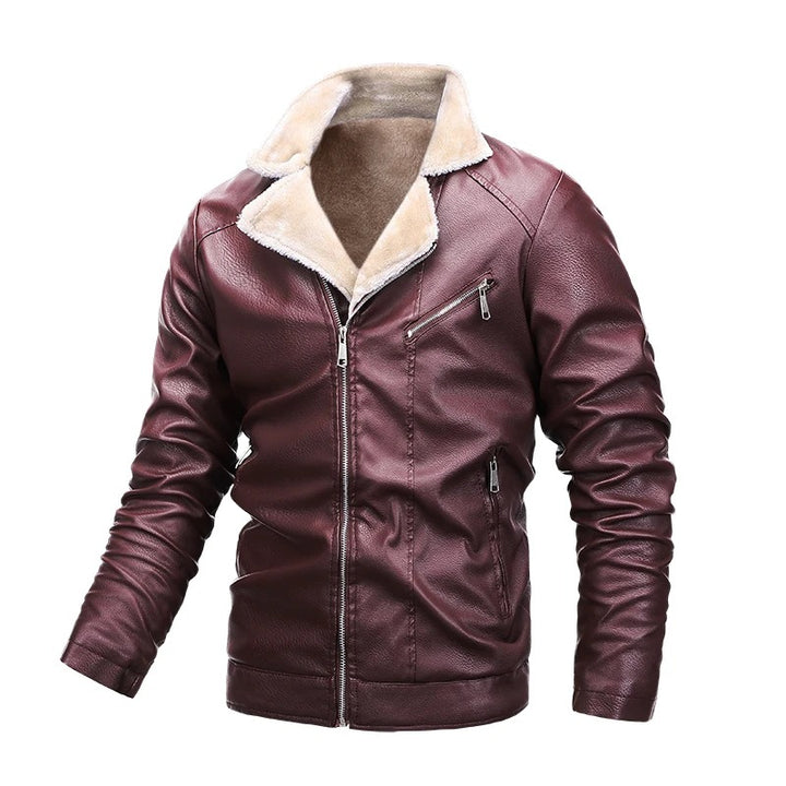 Luxe Aviator Faux Leather Jacket