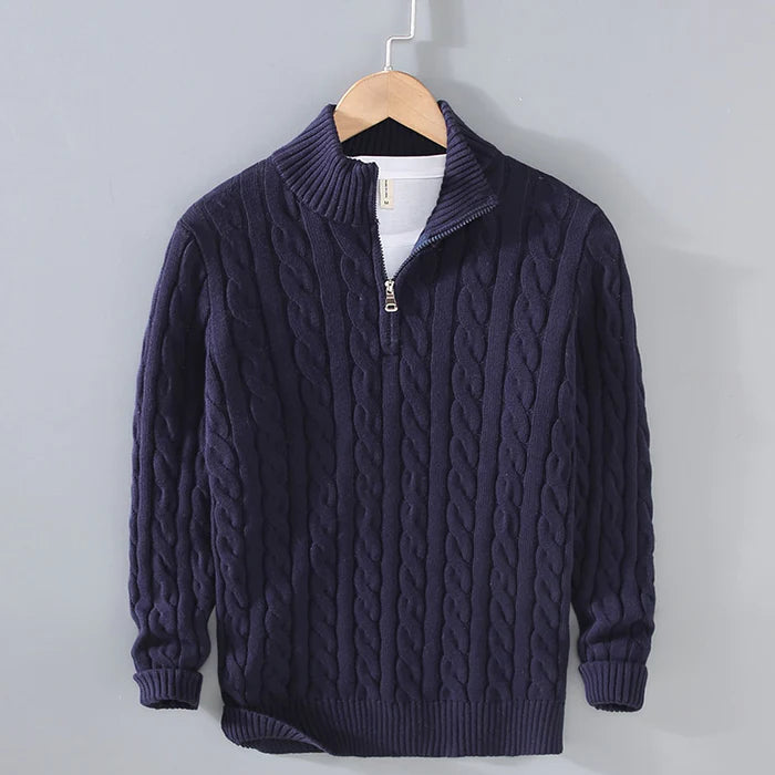 Cozy Chunky Knit Wool Sweater for Men