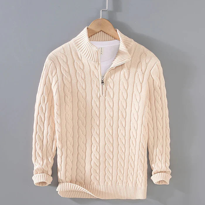 Cozy Chunky Knit Wool Sweater for Men
