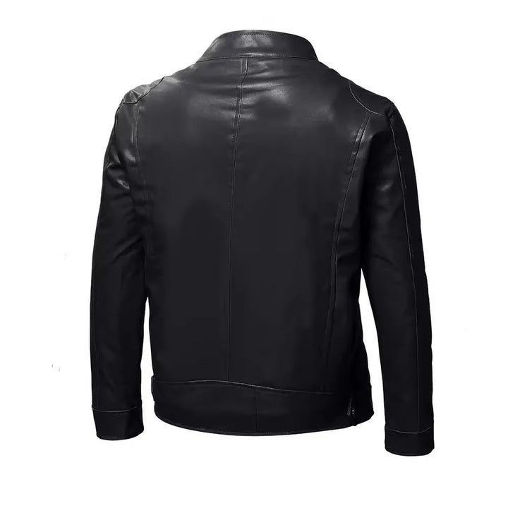 Minimalist Faux Leather Jacket