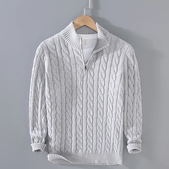 Cozy Chunky Knit Wool Sweater for Men