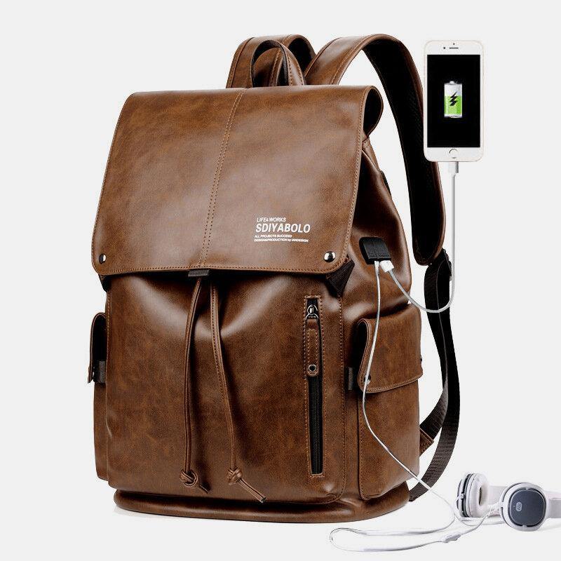 Men's Backpack with USB Charging Port