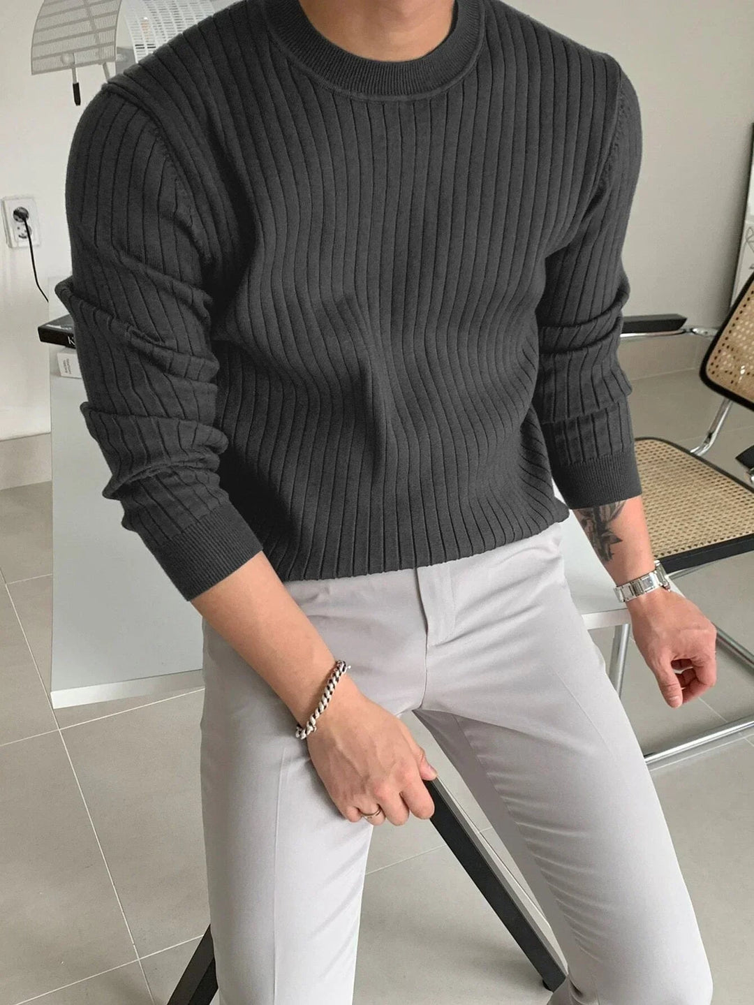 Men's Cozy Soft Knit Casual Sweater Pullover