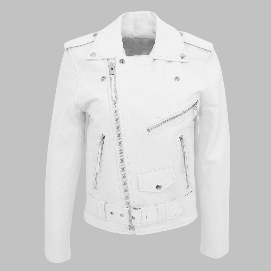 Men's Classic Biker Leather Jacket