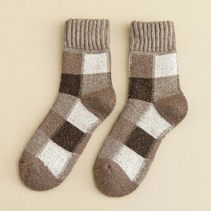 5 Pairs Plaid Knit Socks