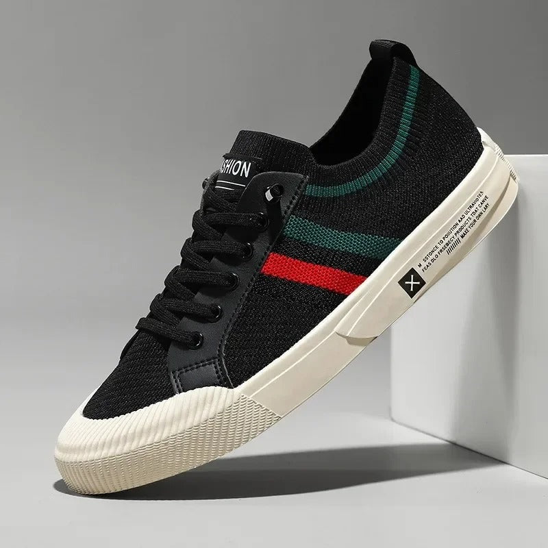 Stripe Knit Casual Sneakers