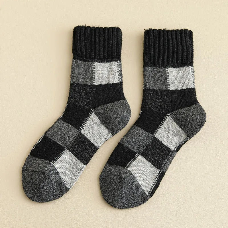 5 Pairs Plaid Knit Socks