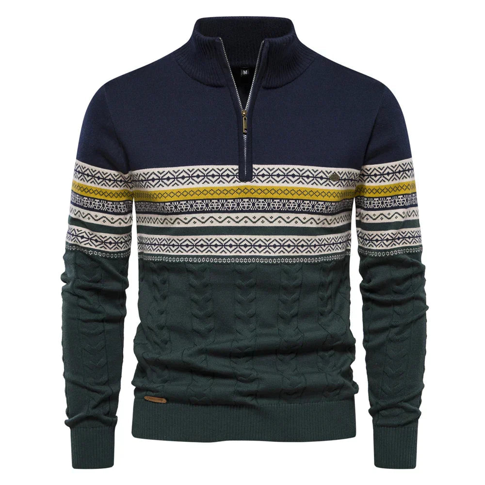 Retro Chic Men's Knit Sweater