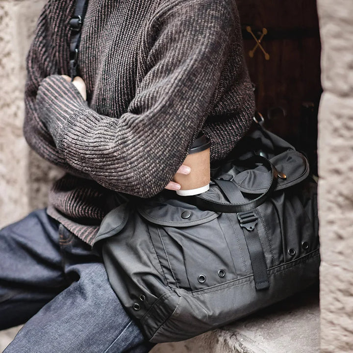 Military-Inspired Utility Shoulder Bag