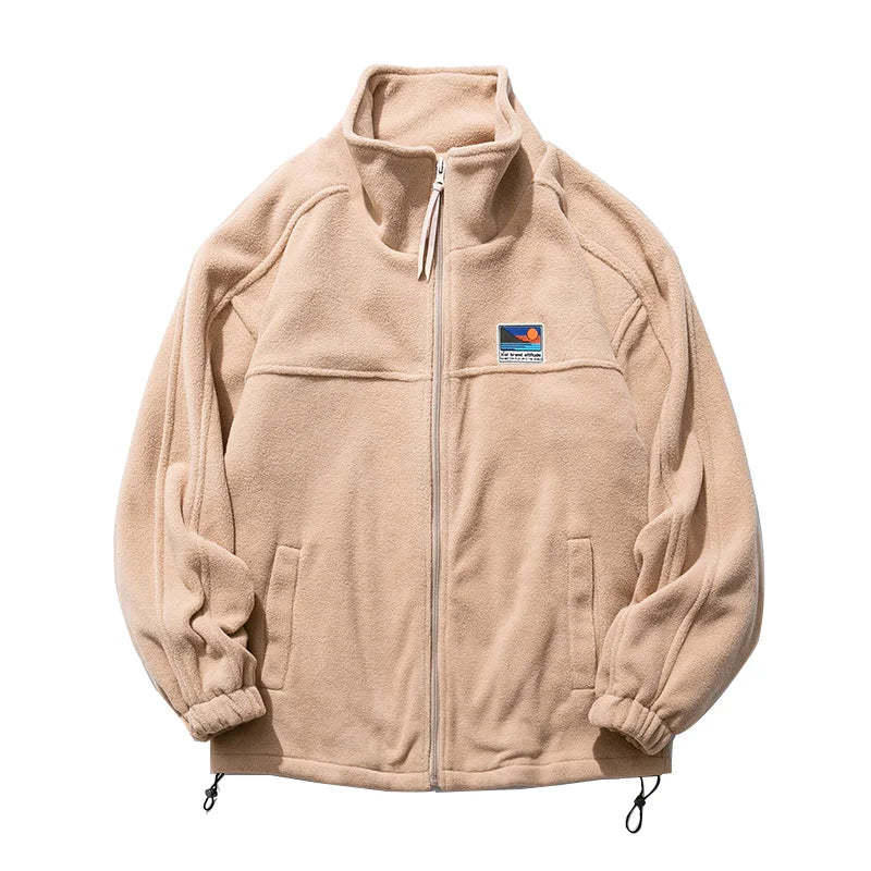 Men’s Lightweight Cotton Stand-Up Collar Zipper Jacket
