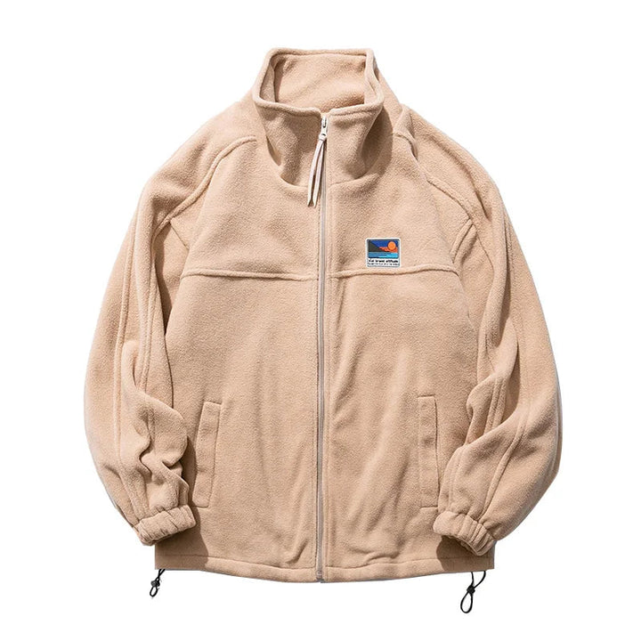 Men’s Lightweight Cotton Stand-Up Collar Zipper Jacket