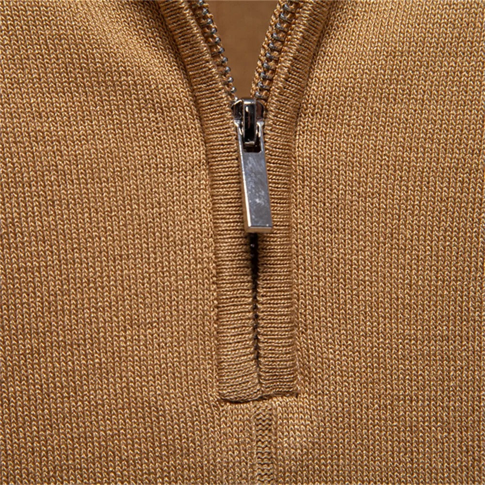 Men's Stretch Knit Texture Viscose Polo Shirt