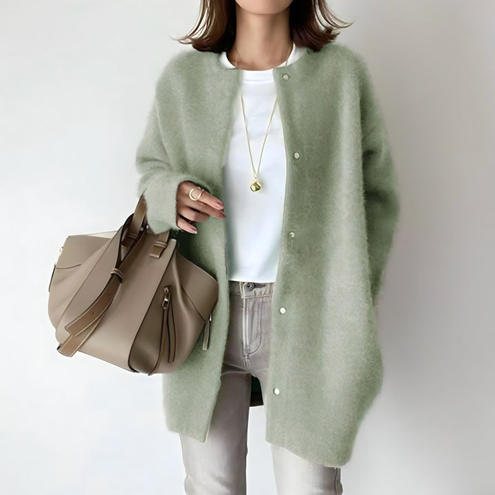 Cardigan with Button Placket