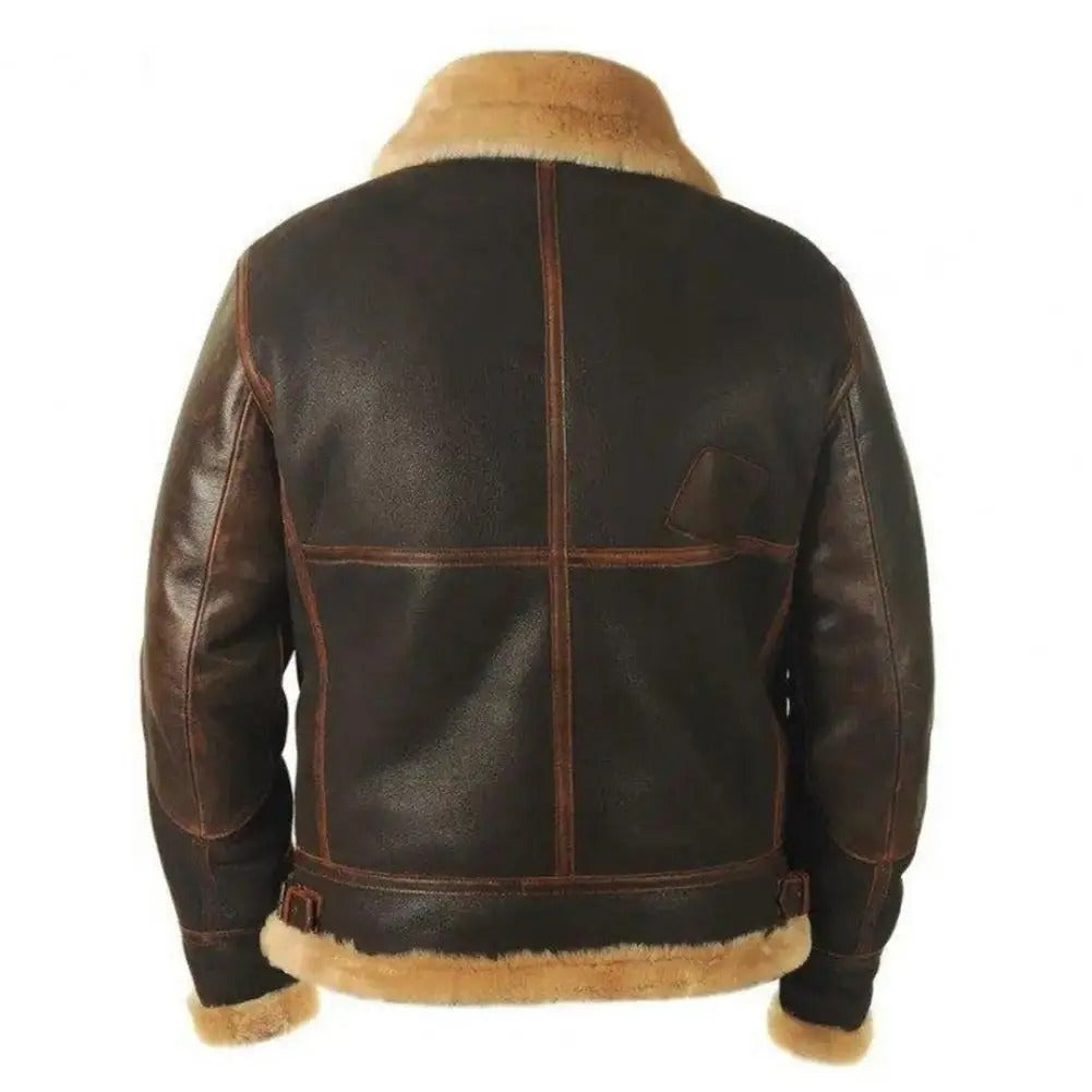 Aviator Shearling Leather Jacket