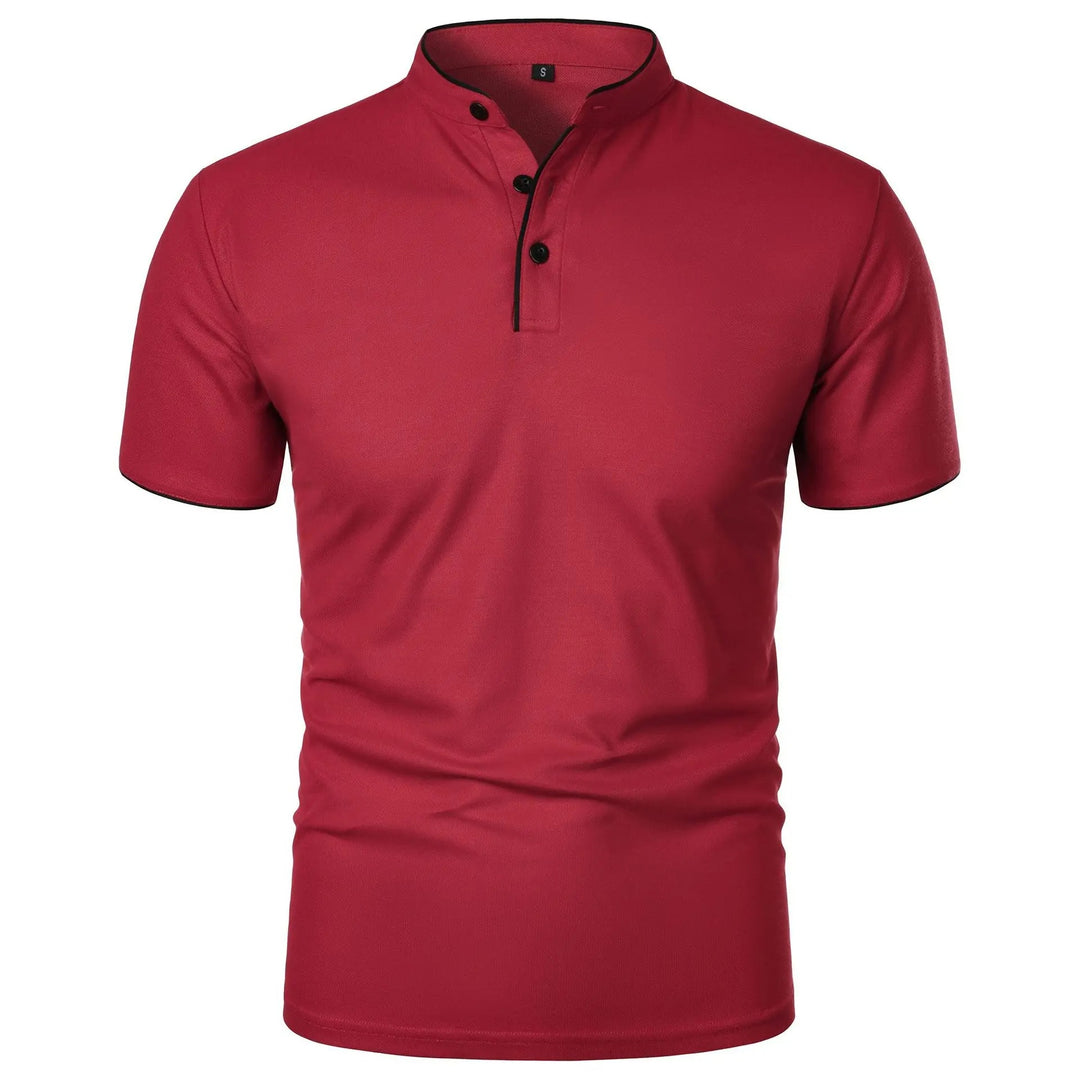 Modern Mandarin Collar Polo Shirt