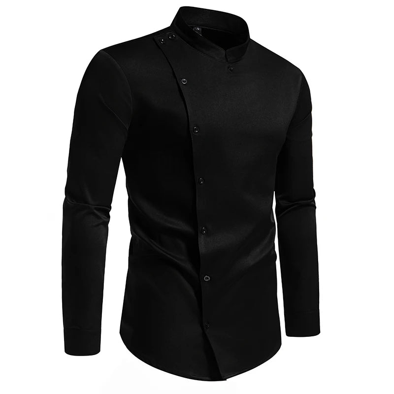 Modern Asymmetric Button-Up Shirt