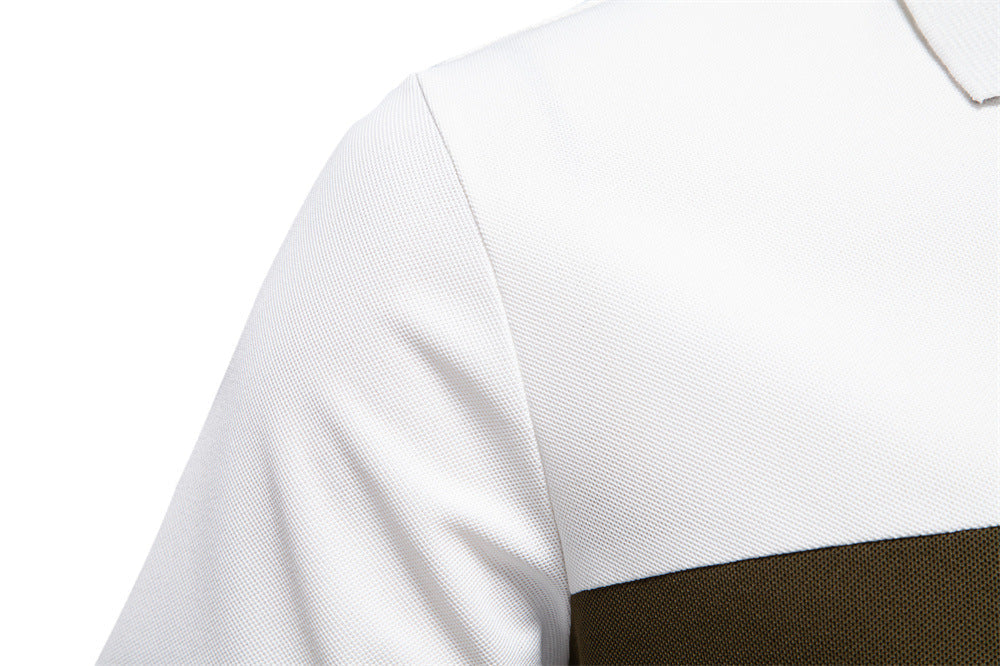 Men's Short-Sleeve Embroidered Stripe Polo Shirt