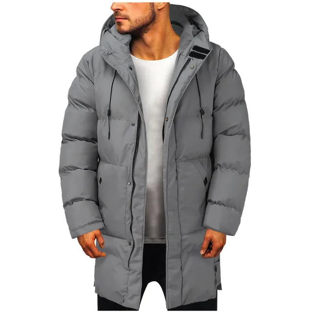 Men’s Long Parka Jacket Stylish Winter Coat