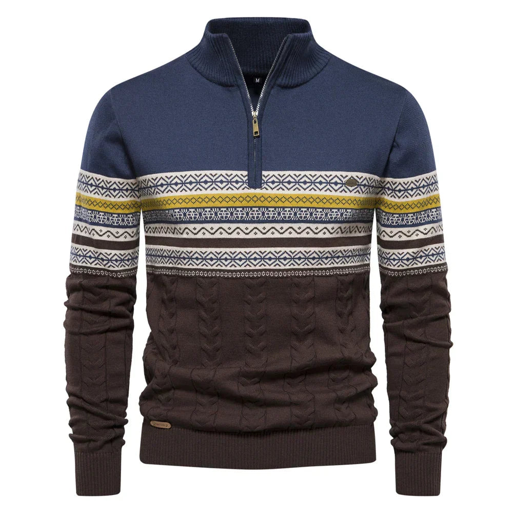 Retro Chic Men's Knit Sweater
