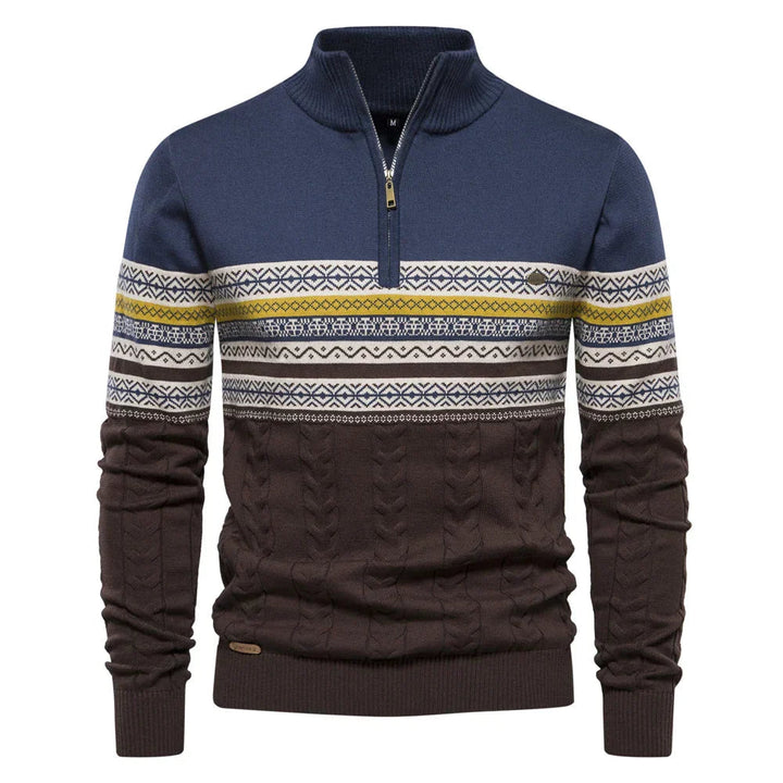 Retro Chic Men's Knit Sweater
