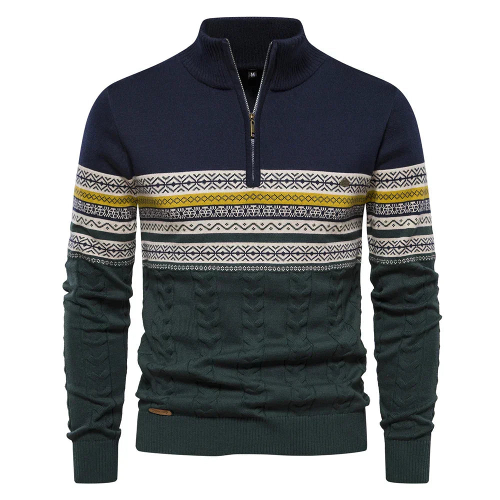 Retro Chic Men's Knit Sweater