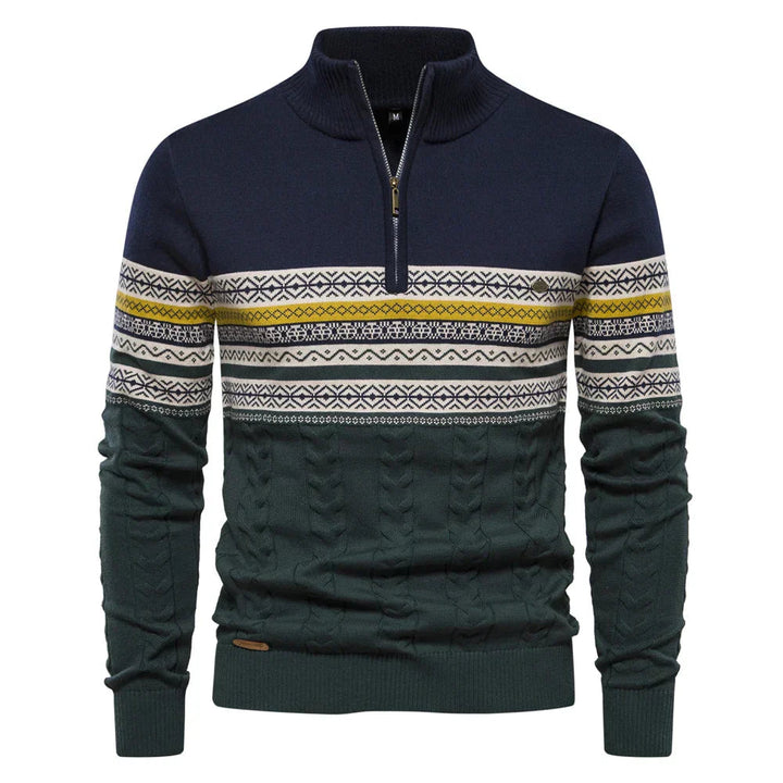 Retro Chic Men's Knit Sweater