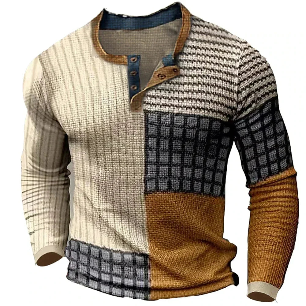 Men’s Multicolor Cashmere Crew Neck Sweater