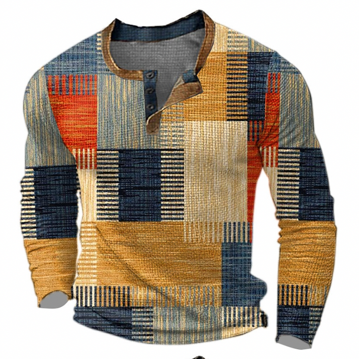 Men’s Multicolor Cashmere Crew Neck Sweater