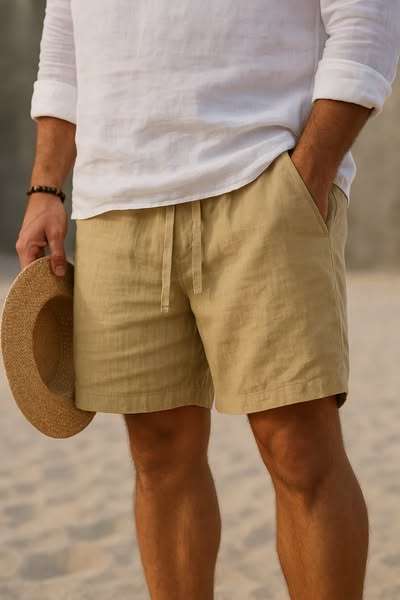 Cotton Linen Blend Casual Pants